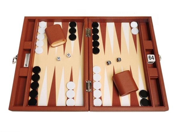 13-inch Premium Backgammon Set - Desert Brown