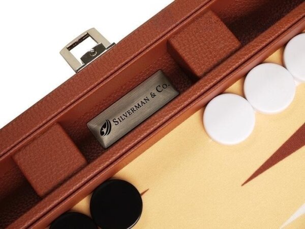 13-inch Premium Backgammon Set - Desert Brown - Image 5
