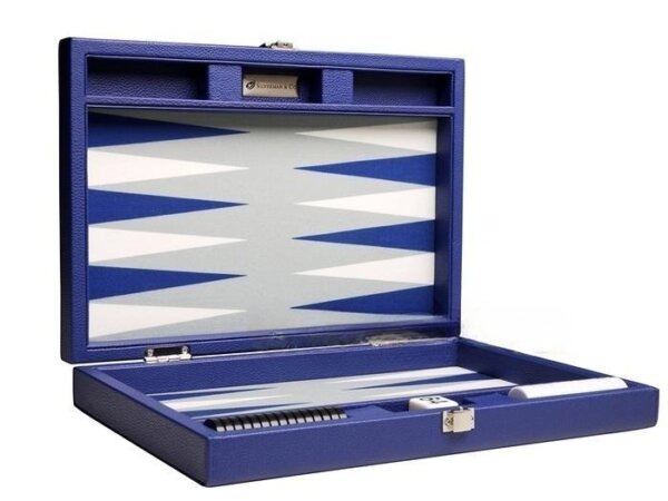 13-inch Premium Backgammon Set - Indigo Blue - Image 2