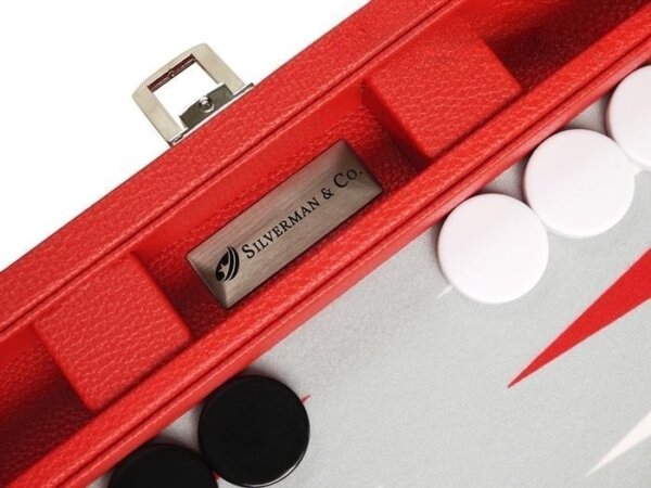 13-inch Premium Backgammon Set - Red - Image 5