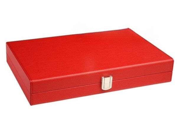 13-inch Premium Backgammon Set - Red - Image 6