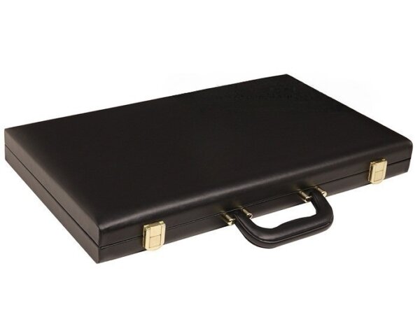 15-inch Deluxe Backgammon Set - Black - Image 5