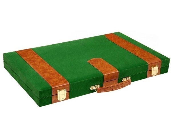 15-inch Deluxe Backgammon Set - Green - Image 5