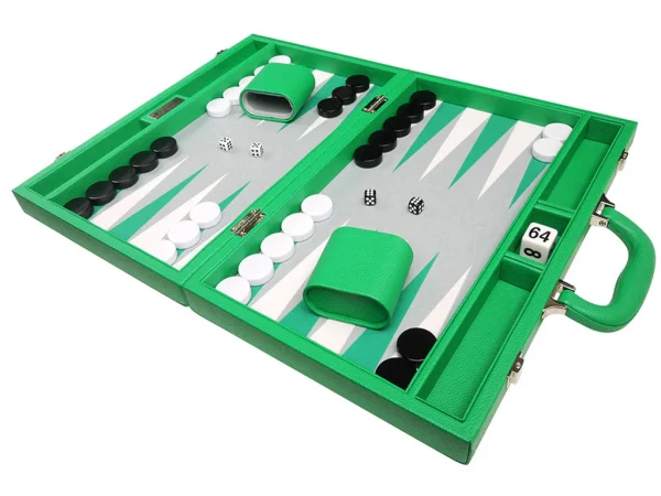 16-inch Premium Backgammon Set - Green - Image 5