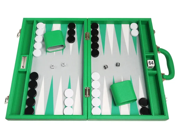 16-inch Premium Backgammon Set - Green