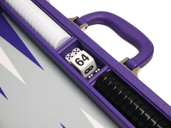 16-inch Premium Backgammon Set - Purple - Image 4