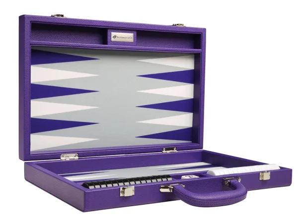 16-inch Premium Backgammon Set - Purple - Image 2