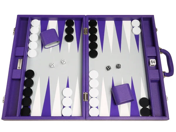 19-inch Premium Backgammon Set - Purple