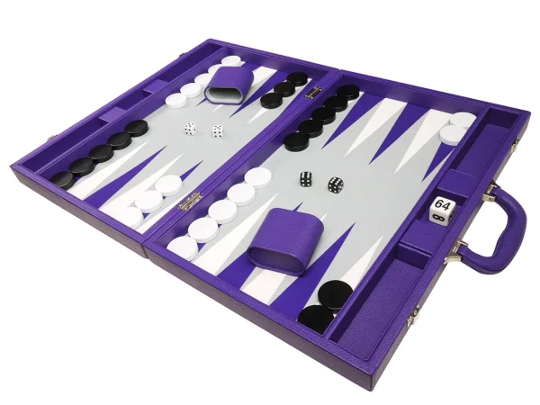 19-inch Premium Backgammon Set - Purple - Image 5