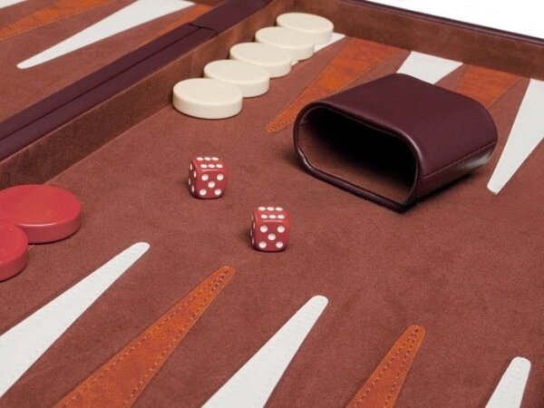 21-inch Tournament Backgammon Set - Brown - Image 3