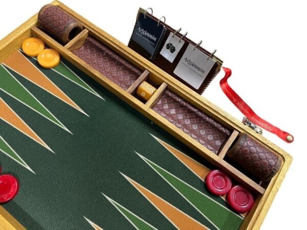 Bespoke Teak Wood Backgammon Set - Image 3