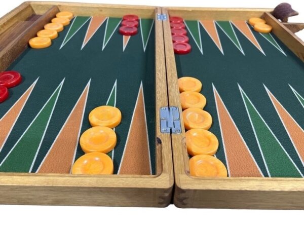 Bespoke Teak Wood Backgammon Set - Image 4
