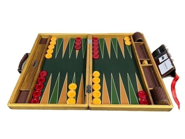 Bespoke Teak Wood Backgammon Set - Image 2