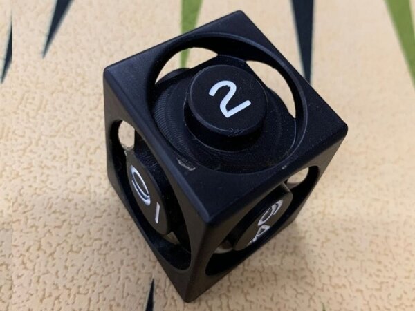 Black - ArtGammon Doubling Cube