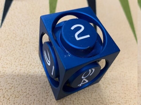 Blue - ArtGammon Doubling Cube
