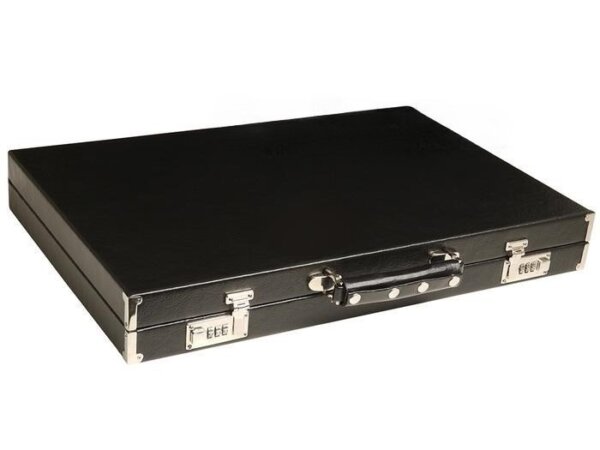 GammonVillage Tournament Backgammon Set - Champion Class - Black Case - Green Field - Image 6