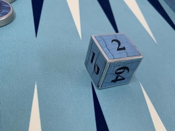 Championship Size Backgammon Set & Chrome Checkers Blue - Image 7