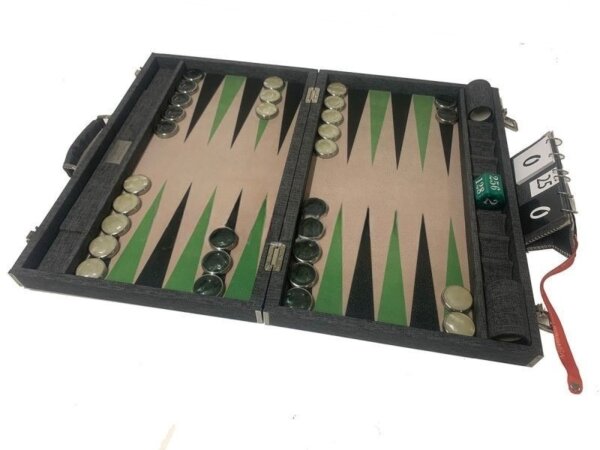 Competition Size Backgammon Set & Chrome Checkers - Image 3