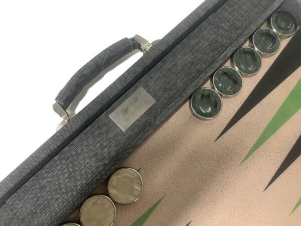Competition Size Backgammon Set & Chrome Checkers - Image 6