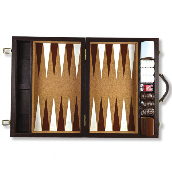 Classic Brown Champion Attaché Backgammon - Image 3