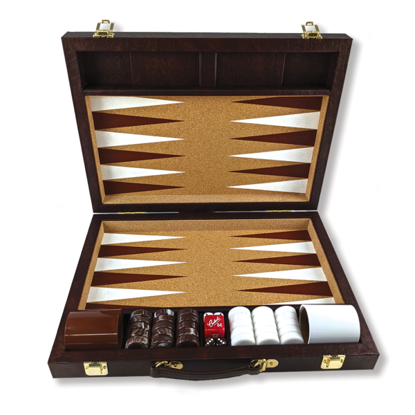 Classic Brown Champion Attaché Backgammon - Image 2