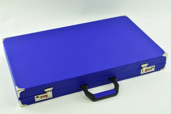 "Blue" - Special Edition Blue-Red-White FTH Tournament Size Backgammon Board. 45mm Checkers - Image 5