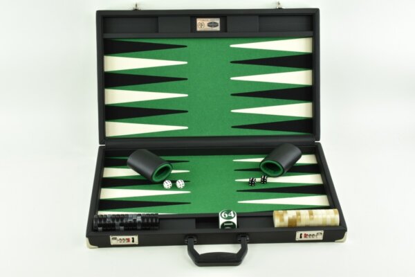 Green- Black/White FTH Tournament Backgammon Set - Image 2
