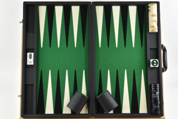 Green- Black/White FTH Tournament Backgammon Set - Image 4