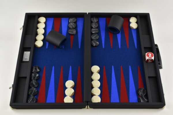 Pacific Blue - Red/Blue FTH Tournament Backgammon Set