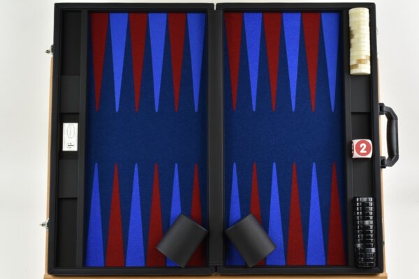 Pacific Blue - Red/Blue FTH Tournament Backgammon Set - Image 4