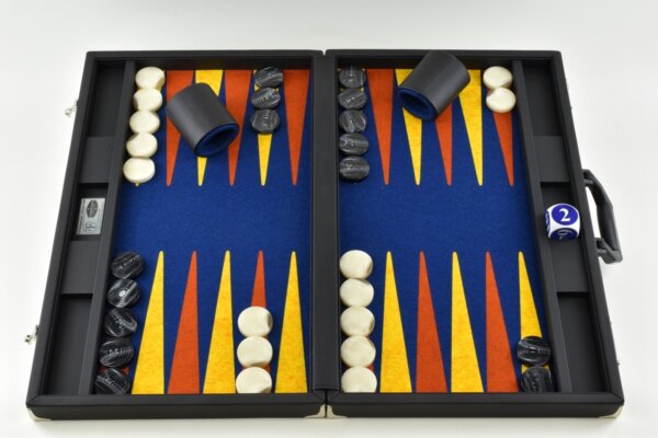 Pacific Blue - Saffron/Rust FTH Tournament Backgammon Set
