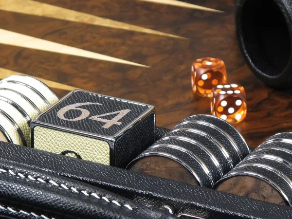 Leather & Wood Backgammon - Image 3