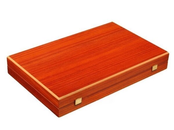 Padauk Backgammon Set - Large - Black Field - Image 5