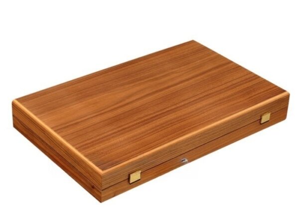Walnut Backgammon Set - Large - Blue - Image 5