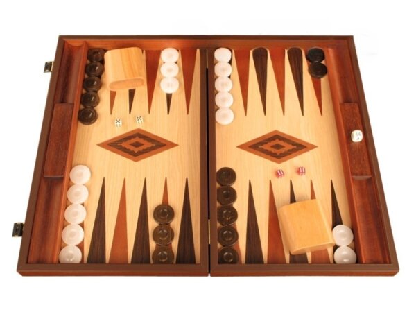 Wenge Backgammon Set - Large - Oak Field
