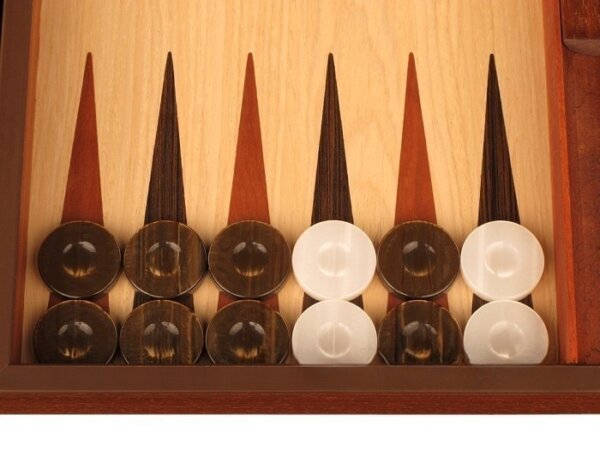 Wenge Backgammon Set - Large - Oak Field - Image 3