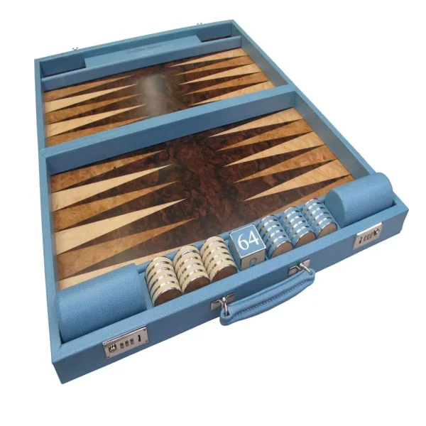 Leather & Wood Backgammon - Image 4