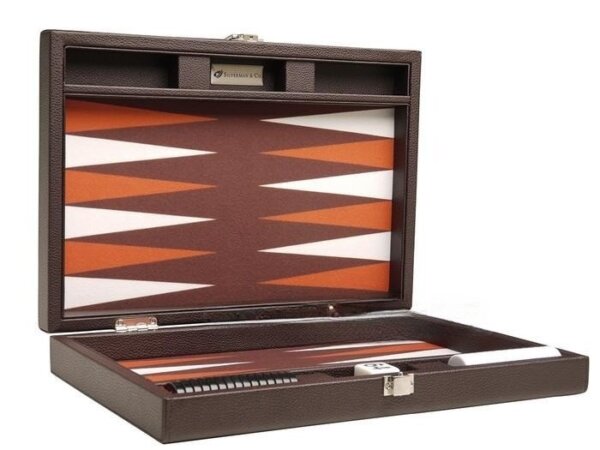 13-inch Premium Backgammon Set - Dark Brown - Image 2