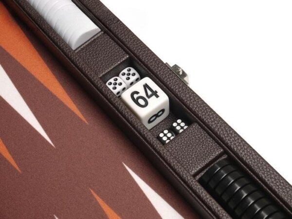 13-inch Premium Backgammon Set - Dark Brown - Image 4