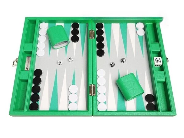 13-inch Premium Backgammon Set - Green