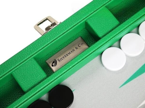 13-inch Premium Backgammon Set - Green - Image 5