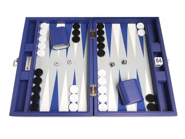 13-inch Premium Backgammon Set - Indigo Blue