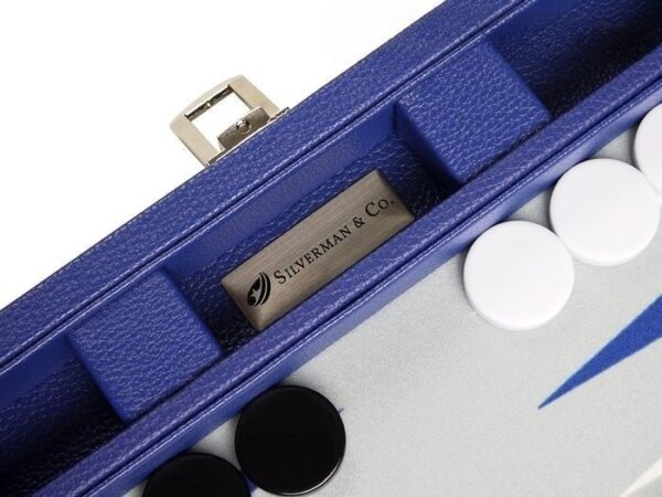 13-inch Premium Backgammon Set - Indigo Blue - Image 5