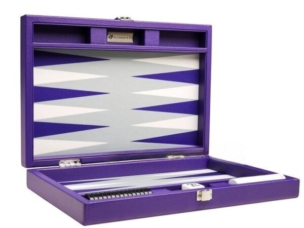 13-inch Premium Backgammon Set - Purple - Image 2