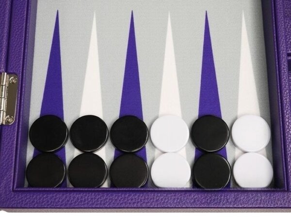 13-inch Premium Backgammon Set - Purple - Image 3