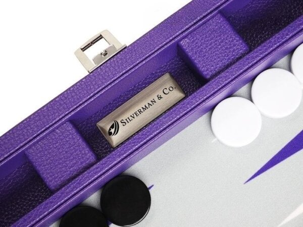 13-inch Premium Backgammon Set - Purple - Image 5