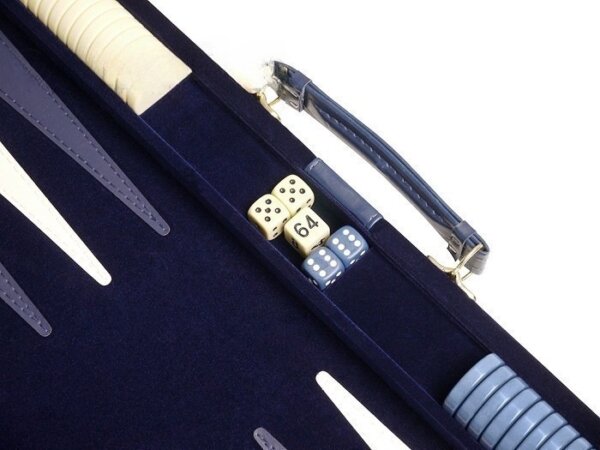 15-inch Deluxe Backgammon Set - Blue - Image 3