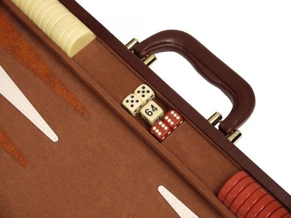 15-inch Deluxe Backgammon Set - Brown - Image 3