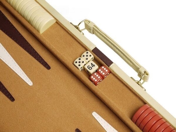 15-inch Deluxe Backgammon Set - Camel - Image 3