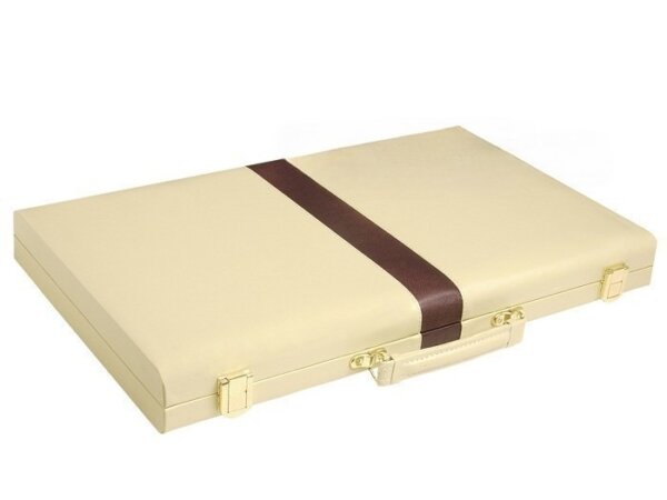 15-inch Deluxe Backgammon Set - Camel - Image 5
